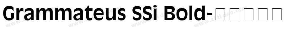 Grammateus SSi Bold字体转换
